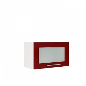 Бруклин ШВГС 600 Шкаф верхний горизонтальный со стеклом (Бетон белый/корпус Белый) в Липецке - lipeck.katalogmebeli.com | фото