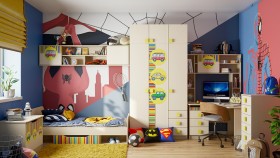 Детская комната Клаксон (Бежевый/корпус Клен) в Липецке - lipeck.katalogmebeli.com | фото