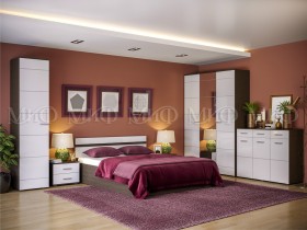 Спальня Нэнси (Венге/Белый глянец) в Липецке - lipeck.katalogmebeli.com | фото