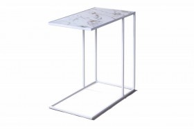 Журнальный столик Stone 018 (Прямоугольный) Металл/Керамика 500 Белый в Липецке - lipeck.katalogmebeli.com | фото