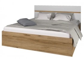 Ким кровать 1,6 (Дуб сонома/белый глянец) в Липецке - lipeck.katalogmebeli.com | фото