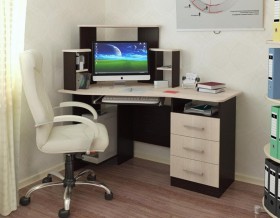Компьютерный стол Каспер (венге/лоредо) в Липецке - lipeck.katalogmebeli.com | фото