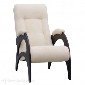 Кресло для отдыха Неаполь Модель 9 без лозы (Венге-эмаль/Ткань Ваниль Verona Vanilla) в Липецке - lipeck.katalogmebeli.com | фото 1