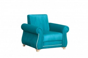 Кресло для отдыха "Порто" (велюр киви бирюза / микровельвет крем) в Липецке - lipeck.katalogmebeli.com | фото