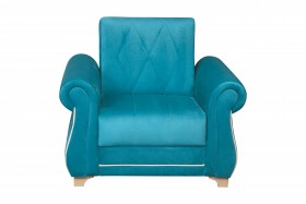 Кресло для отдыха "Порто" (велюр киви бирюза / микровельвет крем) в Липецке - lipeck.katalogmebeli.com | фото 3