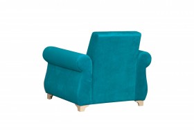 Кресло для отдыха "Порто" (велюр киви бирюза / микровельвет крем) в Липецке - lipeck.katalogmebeli.com | фото 4