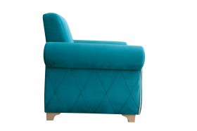 Кресло для отдыха "Порто" (велюр киви бирюза / микровельвет крем) в Липецке - lipeck.katalogmebeli.com | фото 6