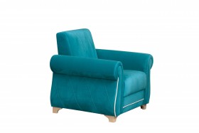 Кресло для отдыха "Порто" (велюр киви бирюза / микровельвет крем) в Липецке - lipeck.katalogmebeli.com | фото 7