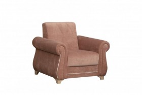 Кресло для отдыха "Порто" (велюр киви корица / микровельвет крем) в Липецке - lipeck.katalogmebeli.com | фото