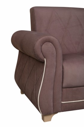 Кресло для отдыха "Порто" (велюр текстура лиловый / микровельвет крем)/осн. в Липецке - lipeck.katalogmebeli.com | фото 6