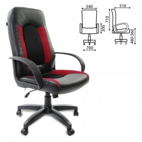 Кресло офисное BRABIX Strike EX-525 (черно-красный) в Липецке - lipeck.katalogmebeli.com | фото