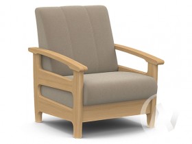 Кресло для отдыха Омега (бук лак/CATANIA LATTE) в Липецке - lipeck.katalogmebeli.com | фото 1