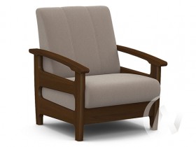 Кресло для отдыха Омега (орех лак/CATANIA COCOA) в Липецке - lipeck.katalogmebeli.com | фото 1