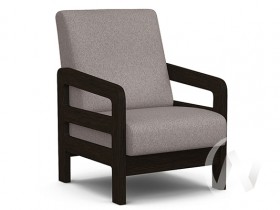 Кресло отдыха Вега-34 (венге лак/UNO ROSY-GREY) в Липецке - lipeck.katalogmebeli.com | фото