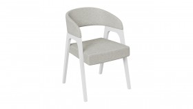 Кресло «Техас 1» (Белый матовый/Шенилл Estetica Moonstone №221) в Липецке - lipeck.katalogmebeli.com | фото