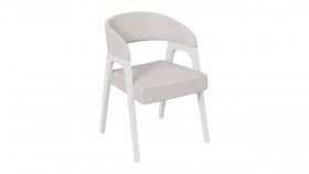 Кресло «Техас 1» (Белый матовый/Шенилл Estetica Vanille №220) в Липецке - lipeck.katalogmebeli.com | фото