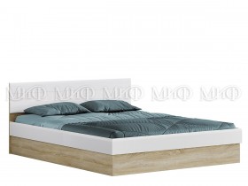Кровать 1,4 спальня Фортуна (Дуб сонома/белый глянец) в Липецке - lipeck.katalogmebeli.com | фото