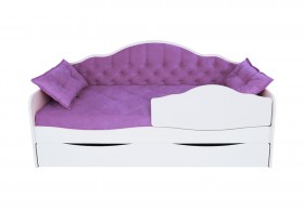 Кровать 170 серии Иллюзия Лайт 1 ящик 32 Фиолетовый (подушки) в Липецке - lipeck.katalogmebeli.com | фото