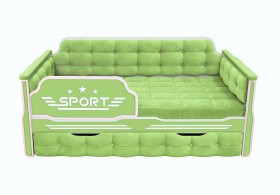 Кровать 170 серии Спорт 1 ящик 81 Фисташка (мягкие боковые накладки) в Липецке - lipeck.katalogmebeli.com | фото
