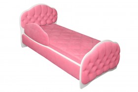 Кровать 180 Гармония 89 Розовый (мягкий бортик) в Липецке - lipeck.katalogmebeli.com | фото