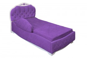 Кровать 190 Гармония Lux 32 Фиолетовый (мягкий бортик) в Липецке - lipeck.katalogmebeli.com | фото