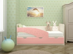 Кровать Бабочки 1,6м (Розовый металлик) в Липецке - lipeck.katalogmebeli.com | фото