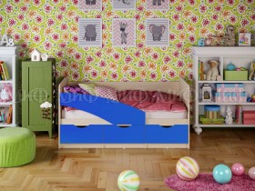 Кровать Бабочки 2,0м (Синий матовый) в Липецке - lipeck.katalogmebeli.com | фото