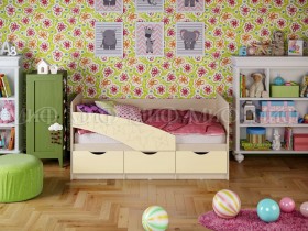 Кровать Бабочки 2,0м (Ваниль матовый) в Липецке - lipeck.katalogmebeli.com | фото 1