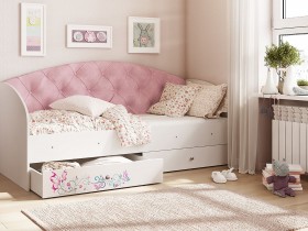 Кровать детская Эльза Белый/Розовый в Липецке - lipeck.katalogmebeli.com | фото