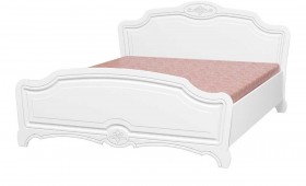 Кровать двойная 1400х2000 (комплект) Лотос (Белый/Белый Глянец) в Липецке - lipeck.katalogmebeli.com | фото