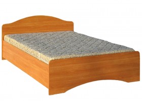 Кровать двойная 1600-1 без матраса (круглые спинки) Вишня Оксфорд в Липецке - lipeck.katalogmebeli.com | фото