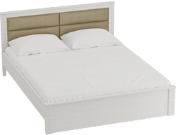 Кровать Элана 1600 с основанием Бодега белая в Липецке - lipeck.katalogmebeli.com | фото