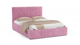 Кровать Гамма ш. 1400 (без основания для хранения) (велюр тенерифе розовый) в Липецке - lipeck.katalogmebeli.com | фото