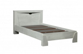 Кровать одинарная 33.07 с настилом "Лючия" (ш. 900)/(бетон пайн белый / венге / белый) в Липецке - lipeck.katalogmebeli.com | фото