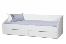 Кровать одинарная "Фея - 3" (симметричная) New/(белый / белый / ДВПО: белый) в Липецке - lipeck.katalogmebeli.com | фото