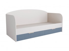 Кровать с ящиками ДКД 2000.1 Лавис (Белый софт/Лазурь софт/корпус Белый) в Липецке - lipeck.katalogmebeli.com | фото