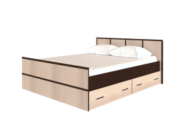 Кровать Сакура с настилом и ящиками 1,4 (Венге/Лоредо) в Липецке - lipeck.katalogmebeli.com | фото