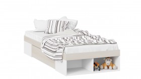 Кровать «Сканди» с ящиком Дуб Гарден/Белый в Липецке - lipeck.katalogmebeli.com | фото