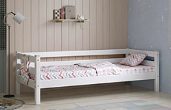 Кровать Соня Вариант 2 с задней защитой Белый полупрозрачный в Липецке - lipeck.katalogmebeli.com | фото