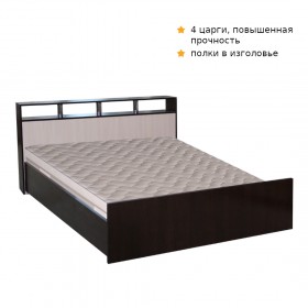 Кровать ТРОЯ 900 Венге-Дуб бел. в Липецке - lipeck.katalogmebeli.com | фото