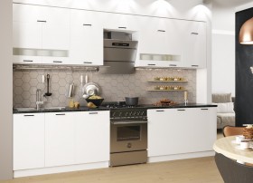 Кухонный гарнитур Дуся 1600 мм верх Белый бриллиант/низ Белый бриллиант в Липецке - lipeck.katalogmebeli.com | фото
