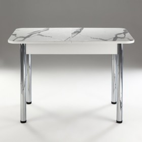 Кухонный стол 1100*700/400 ф 2 Пластик, мрамор белый в Липецке - lipeck.katalogmebeli.com | фото