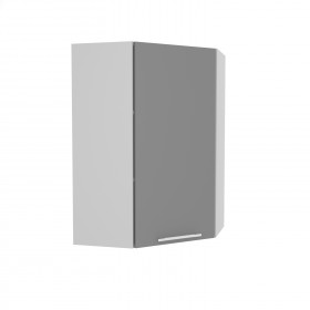 Квадро ВПУ 600 шкаф верхний угловой высокий (Персик софт/корпус Серый) в Липецке - lipeck.katalogmebeli.com | фото