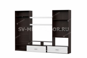 Мебель для гостиной МГС 7 Исполнение 1 Дуб Венге/Белый глянец в Липецке - lipeck.katalogmebeli.com | фото