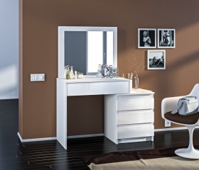 Медея СБ-3232 Стол туалетный Белый/Белый глянец в Липецке - lipeck.katalogmebeli.com | фото 1