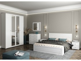 Модульная спальня Барселона (Белый/Белый глянец) в Липецке - lipeck.katalogmebeli.com | фото