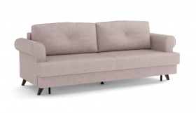 Оливер / диван - кровать 3-х местн. (еврокнижка) (велюр велутто пастельно-розовый 11 / велюр велутто в Липецке - lipeck.katalogmebeli.com | фото