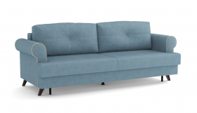 Оливер / диван - кровать 3-х местн. (еврокнижка) (велюр велутто серо-голубой в Липецке - lipeck.katalogmebeli.com | фото