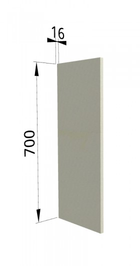 Панель торцевая П Квадро (для шкафа верхнего) Ваниль кожа в Липецке - lipeck.katalogmebeli.com | фото