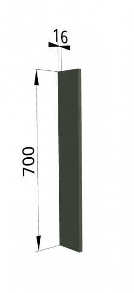 Панель торцевая ПТ 400 Квадро (для шкафа торцевого верхнего) Оливково-зеленый в Липецке - lipeck.katalogmebeli.com | фото